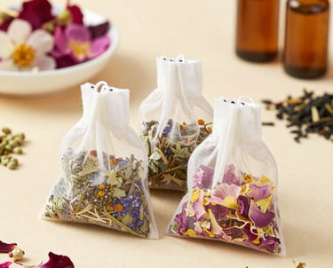A small group of people smiling and working together around a raised garden bed filled with vibrant plants.