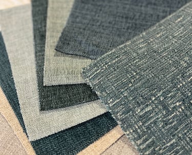 fabric selection swatches for upholstery