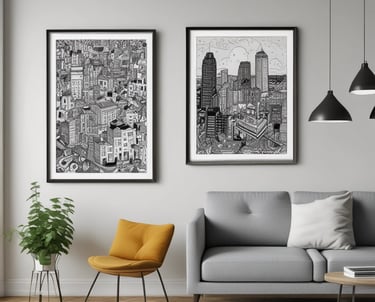 A cozy corner with shelves filled with retro video games and classic vinyl records.