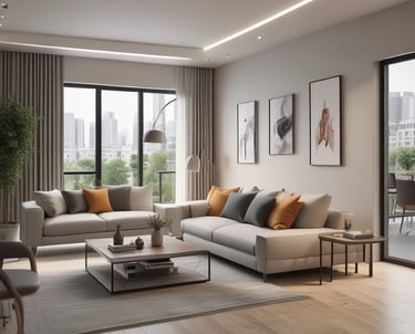 A professional concierge coordinating cleaning and maintenance tasks in a modern rental property.