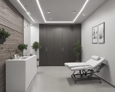 Stylish kitchen and bathroom remodeling showing sleek surfaces and modern fixtures.