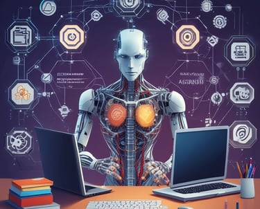 A sleek dashboard interface showcasing AI automation tools in action