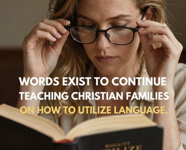 A woman with reading classess reading the bible, gold yellow with light brown