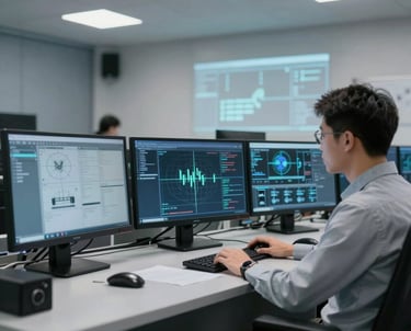 a man riding a skateboard down the side of a ramp