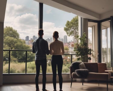 Icon showing a location pin over a West London map area.