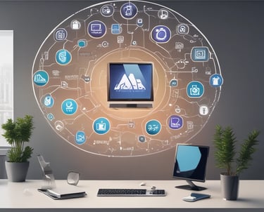 A modern cityscape illuminated with digital smart technology overlays symbolizing connected infrastructure.