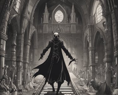 A dark, smoky plate of spicy devil’s wings garnished with fiery red chili flakes.