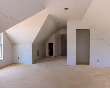 drywall installed in a new home ready for finishing