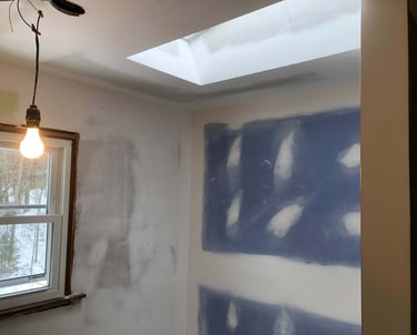 skylight drywall taping