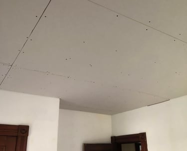 drywall installed not yet finished