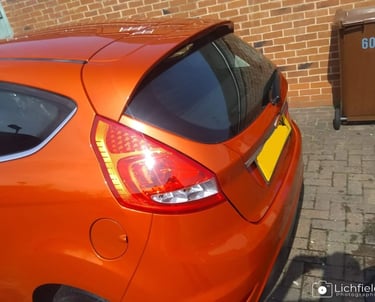 Rear of Orange Fiesta 2012