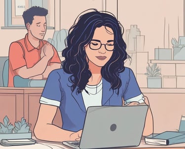 A calm, inviting therapy room with soft lighting and comfortable chairs.