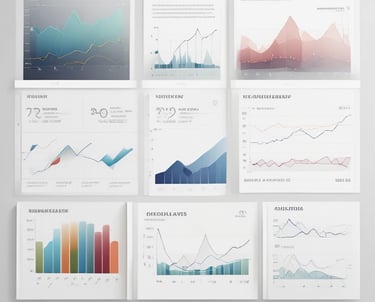 A vibrant dashboard displaying colorful marketing analytics and performance graphs.