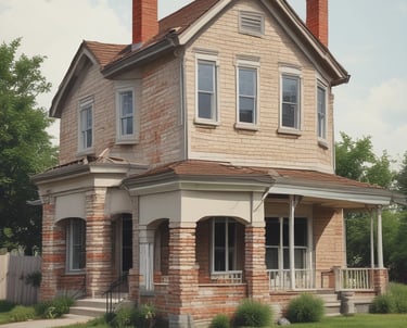 Inspector examining a home's foundation with a flashlight.