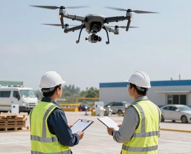 Photo of PT SPU team collaborating in a modern industrial office.