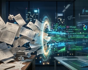 Transformação de recibos de papel e planilhas desorganizadas em dados estruturados com automação em Python e SQL.