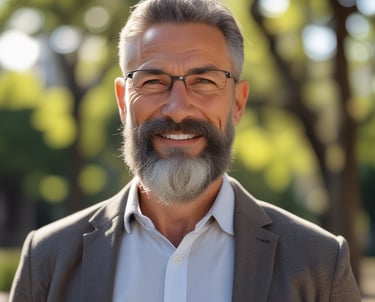 a man riding a skateboard down a street next to tall buildings