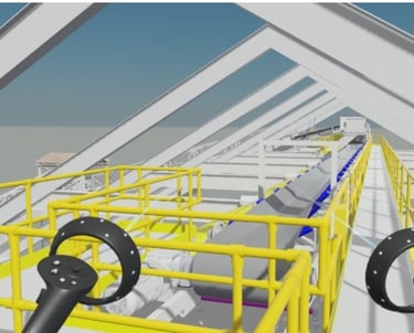 VR view of conveying system
