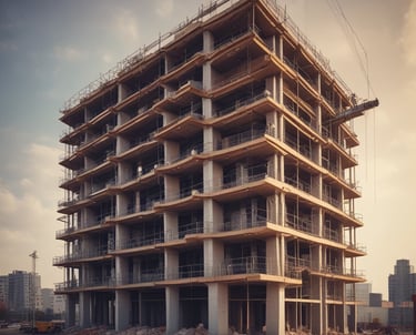 Professional lawyer reviewing real estate contract documents in office.