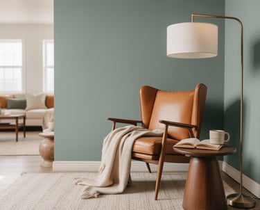 This one bedroom ADU interior features a calm reading nook set along a quiet wall, creating a clear 