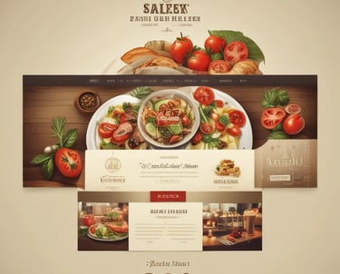 Modern workspace with laptop coding a website interface.