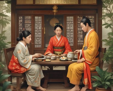 A laptop screen showing SEO analytics with Japanese hospitality images.