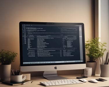 monitor showing Java programming