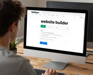 A sleek laptop displaying a modern, responsive website design on screen.