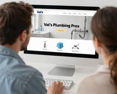 A team analyzing digital marketing data on multiple screens in a bright office.