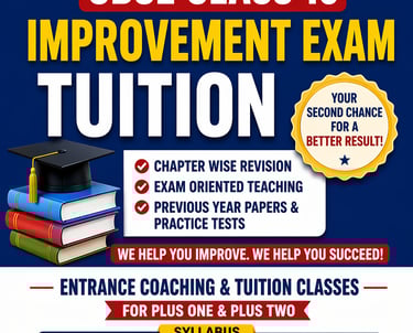tuition classes for cbse class 10 improvement exam, offline center in thirumala, thiruvananthapuram,