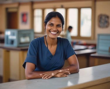 A small business owner reviewing loan documents with a bank advisor in a bright office.