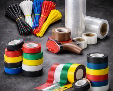 PVC insulation tapes, heat-shrink sleeves, cable ties, spiral wraps, protective sleeves, edge protec