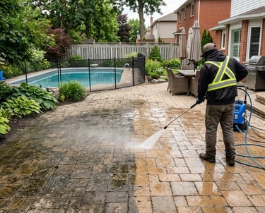 Patio and pool deck powerwashing by TN Professional Services