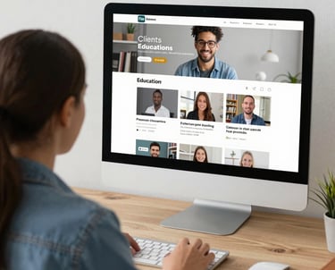 A designer sketching a website layout on a digital tablet.