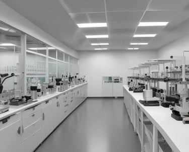 A clean, modern lab workspace with natural product samples and soft natural light highlighting the authenticity.