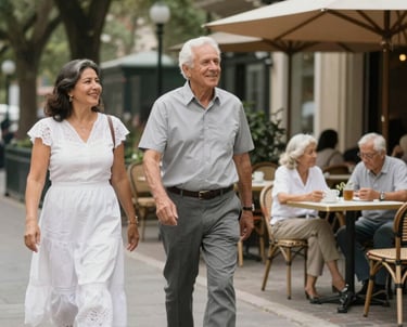 A friendly consultant discussing retirement plans with a smiling client in a cozy office.