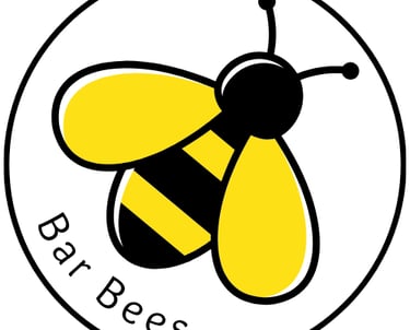 Bee Logo inside a circle with Bar Bees text