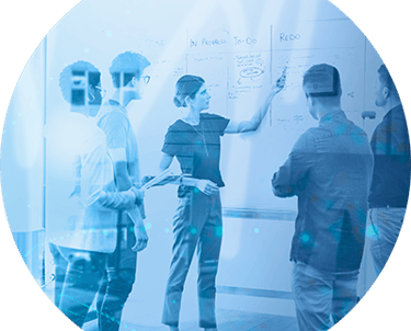 Surgeon collaborating with a medical device designer during development