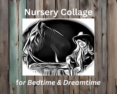 a woman in a hat and a horse in a barn