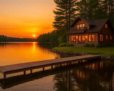 cabin on a lake in northwest Wisconsin