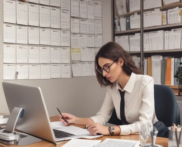 A vibrant workspace with a diverse team collaborating around a table filled with notebooks and coffee cups.