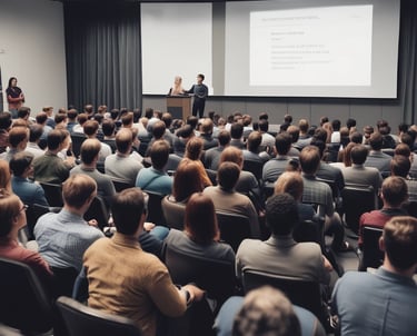 A stack of peach-colored business cards is placed inside a transparent holder on a wooden surface. The cards have a logo with the text 'The Twisted Trio' and a small silhouette of a head profile.