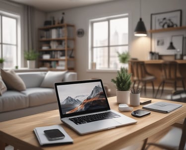 A modern multi-story building with numerous windows, featuring a central entrance labeled 'Leasing Office'. A pathway leads up to the entrance, bordered by manicured plants and palm trees. A zebra crossing stretches across the asphalt road in front of the building.