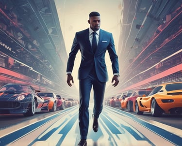 A glowing neon sign displaying the letters 'AI' is mounted on a dark, textured wall that resembles a circuit board or technological pattern.