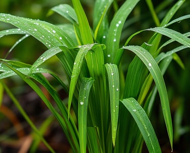 Touffes de lemongrass