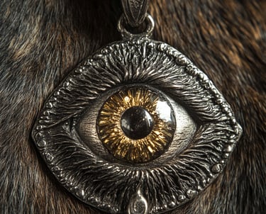 Médaillon pour chien incrusté de pyrite