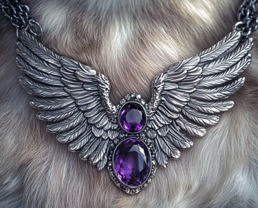 Médaillon améthyste pour chien