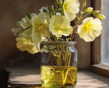 Fleurs d'onagre dans huile