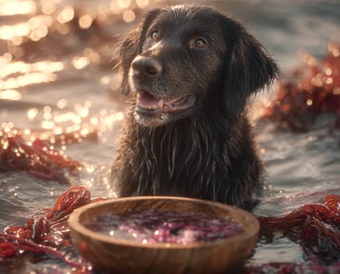 Flat-coated Retriever dans les carraghenanes