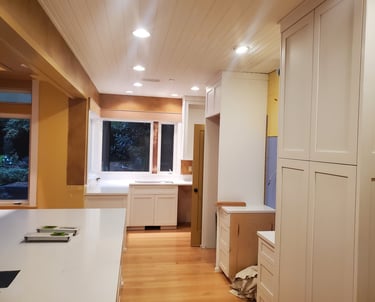 During work picture of a kitchen